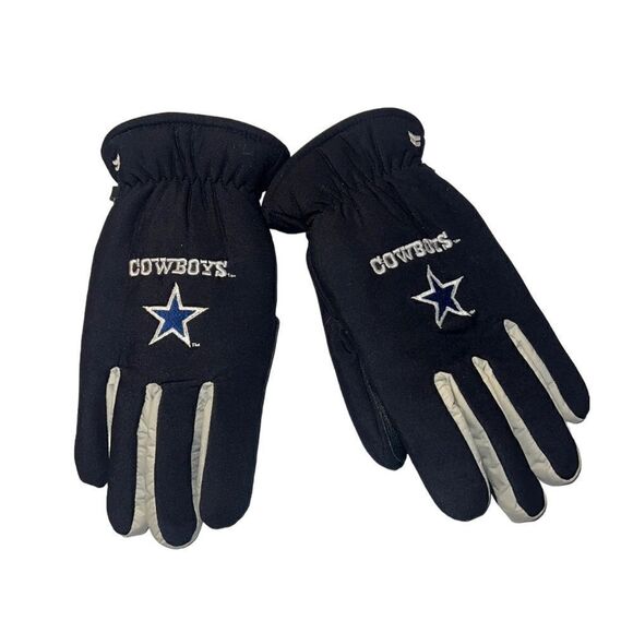 Dallas Cowboys flannel lined warm winter Waterproof gloves Men’s L XL - Picture 1 of 7